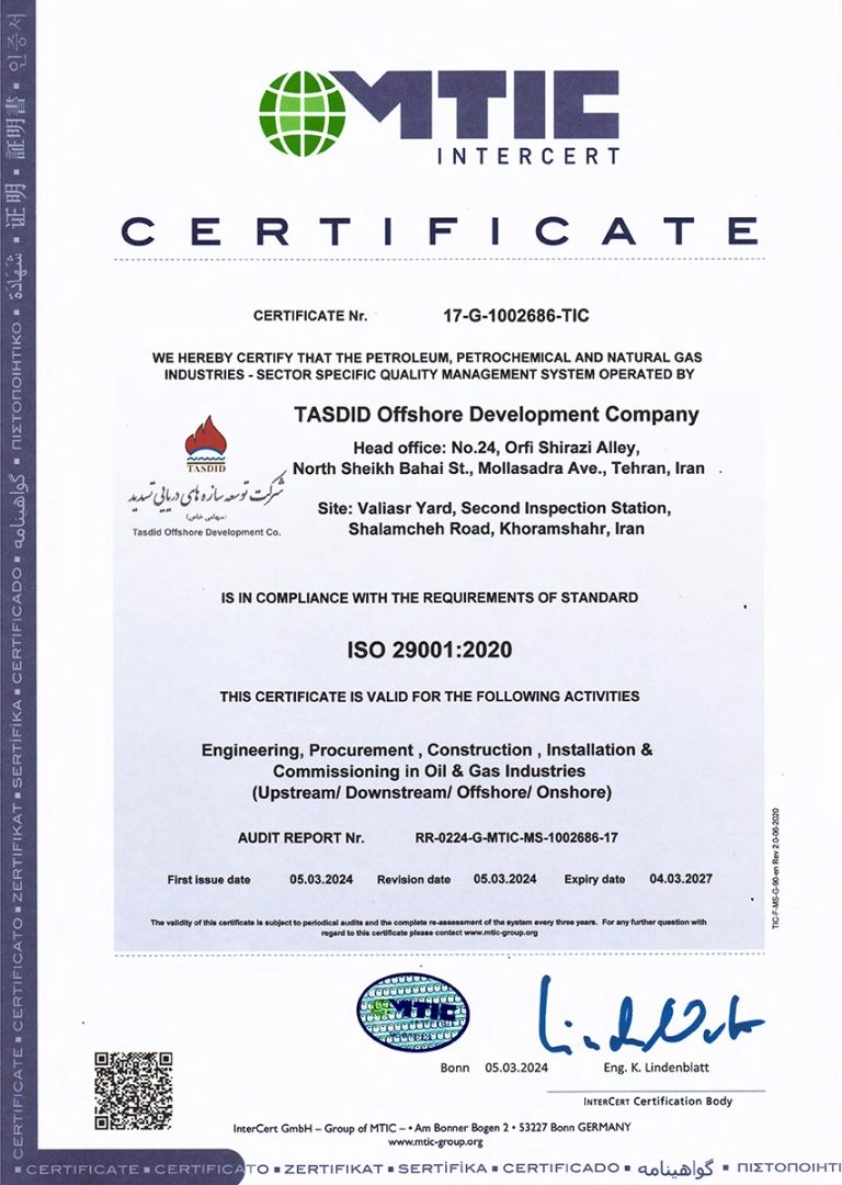 cert 29001 2020